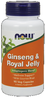 Ginseng & Royal Jelly (90 Caps) NOW Foods